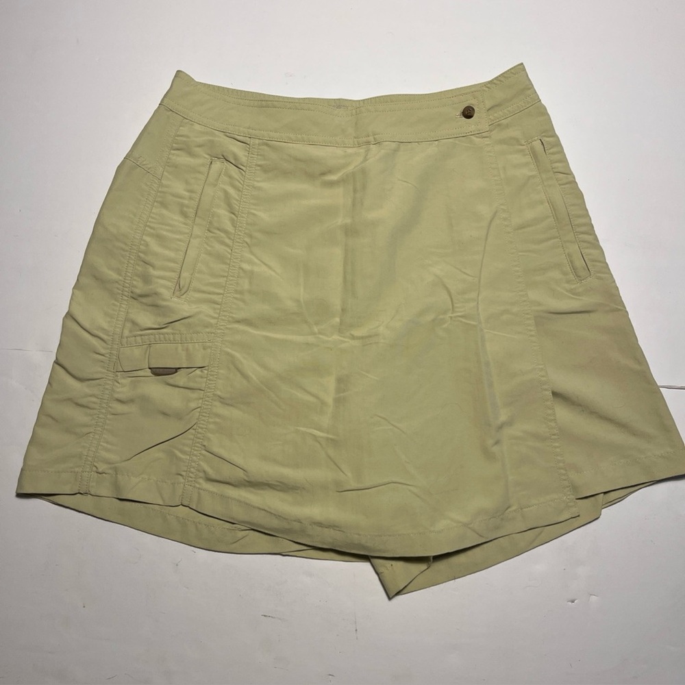 L.L. Bean Skort Womens 6 Reg Khaki Tan Hiking Faux-Wrap Pockets